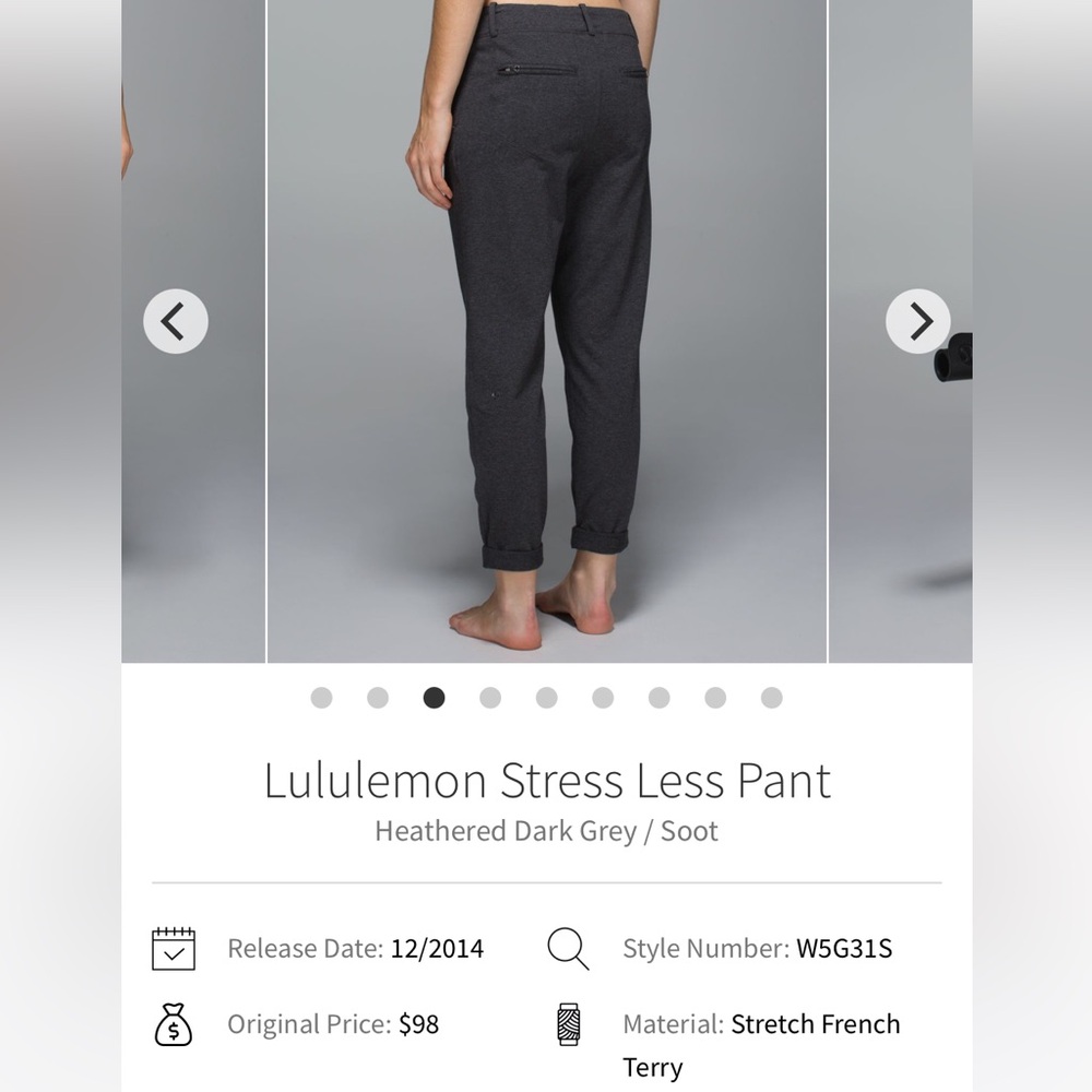 🍋Women’s Lululemon Stress Less pants size 2🍋